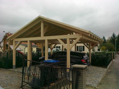 Neuerrichtung eines Doppel - Carports